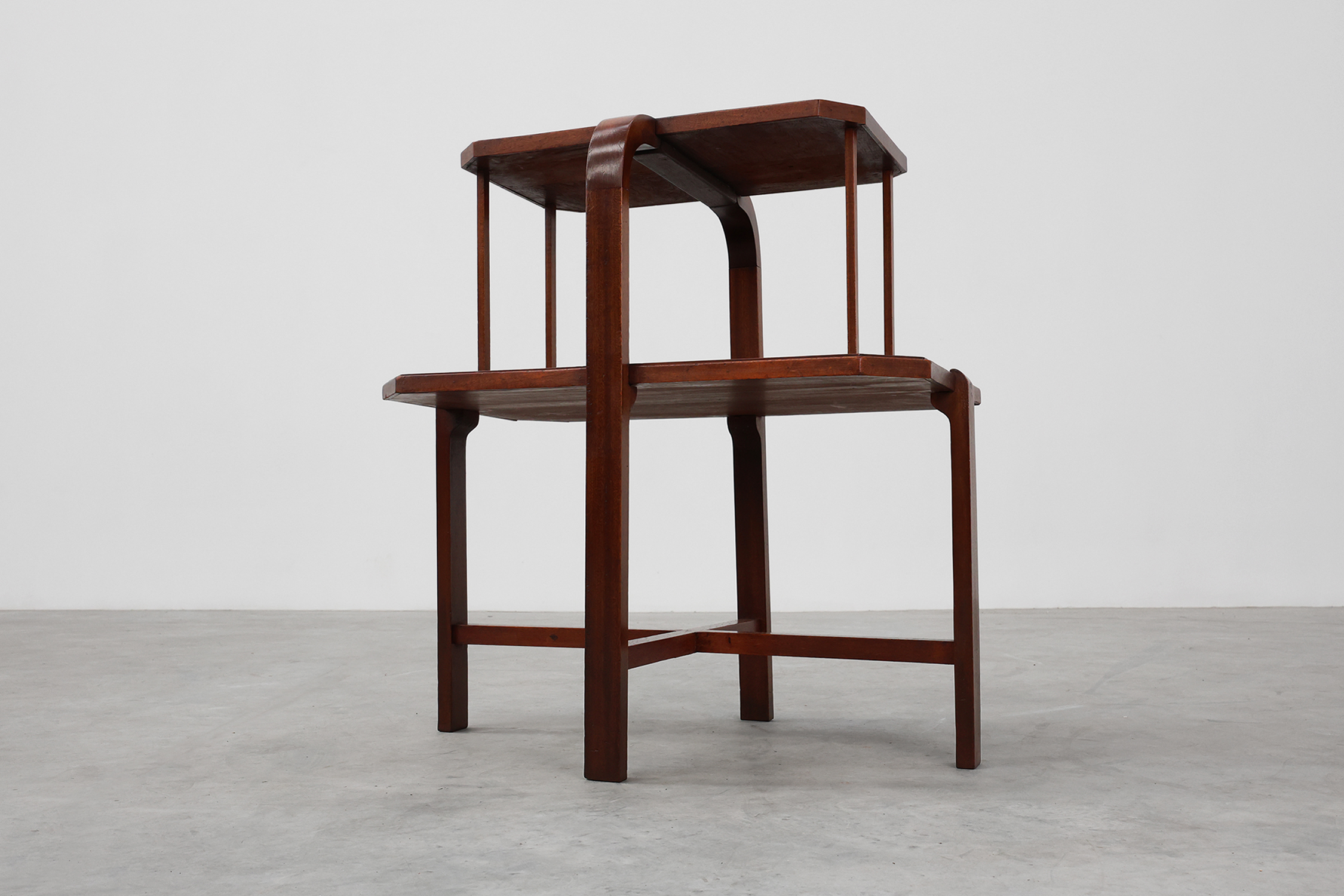 Art Deco Two-Tier Side or Centre Table in Wood, France ca. 1920thumbnail